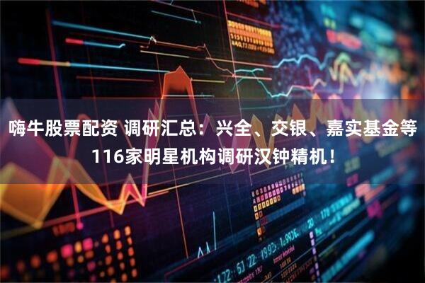 嗨牛股票配资 调研汇总：兴全、交银、嘉实基金等116家明星机构调研汉钟精机！
