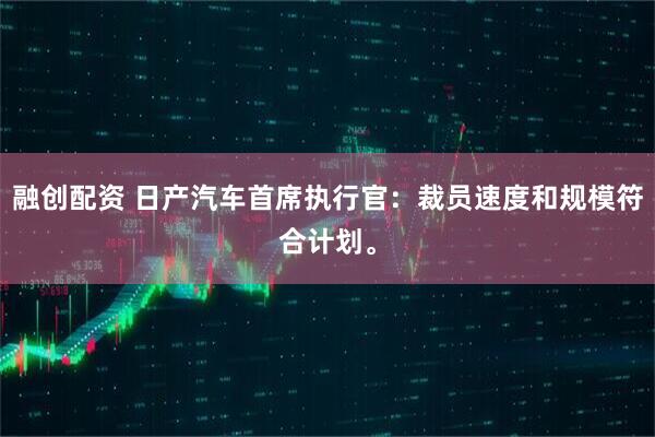 融创配资 日产汽车首席执行官：裁员速度和规模符合计划。