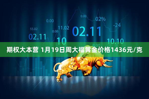 期权大本营 1月19日周大福黄金价格1436元/克
